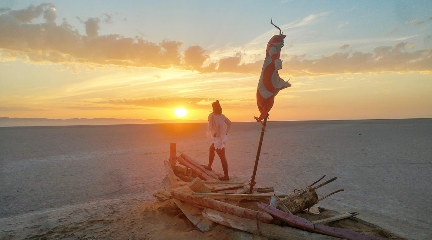 Salt flats in Tunisia