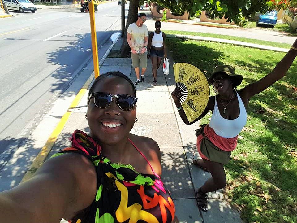 walking to the market in cuba