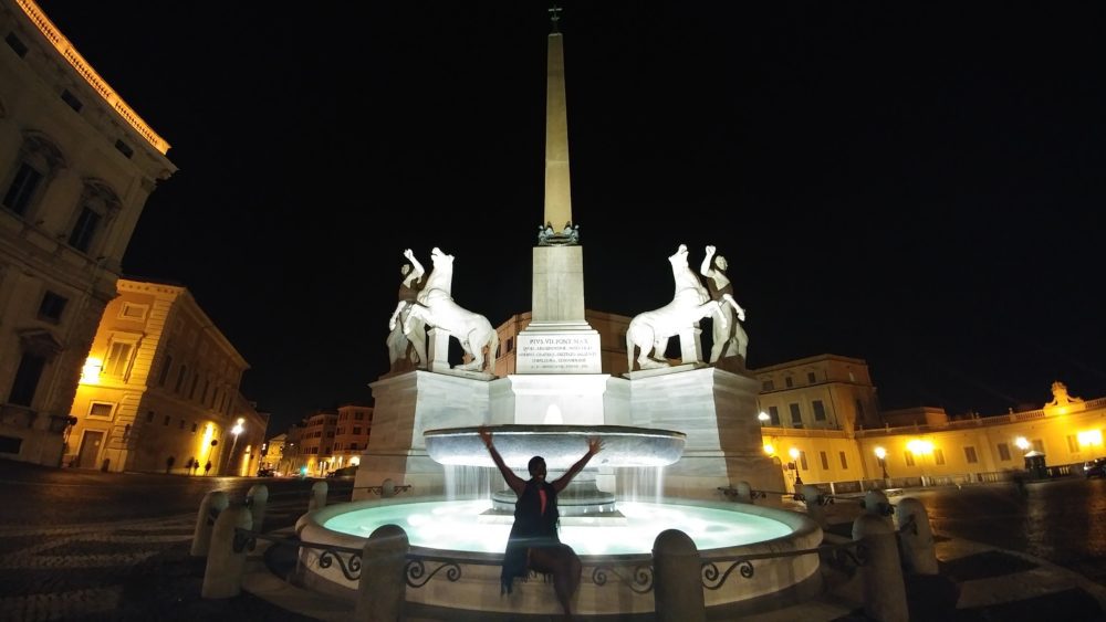 Monte Cavallo fountain in Rome