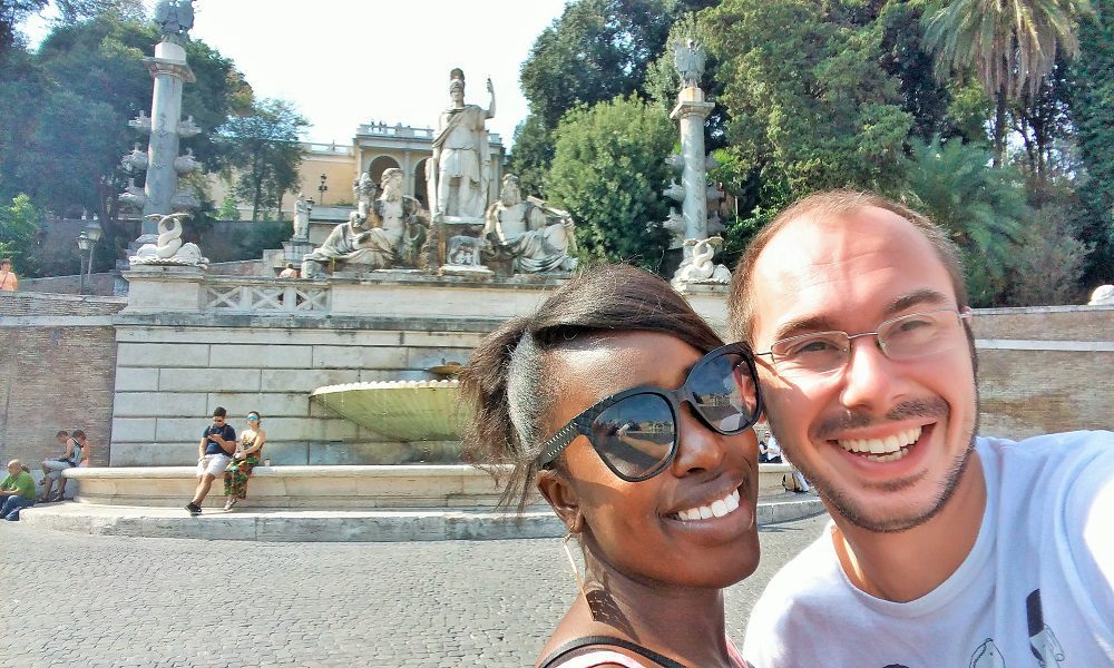 Yann and I at the Piazza Del Popolo