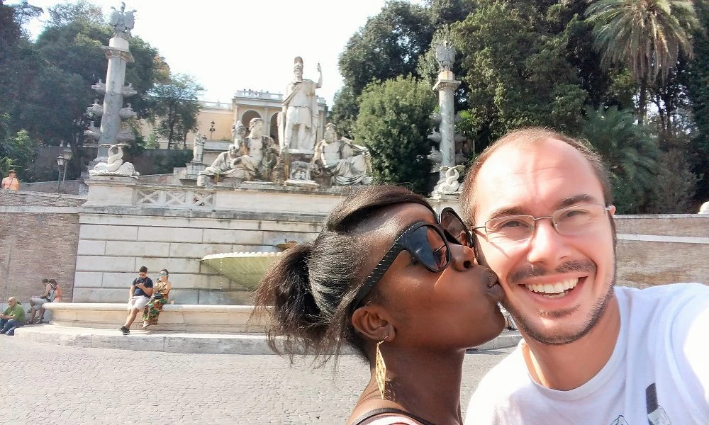 Yann and I at the Piazza Del Popolo