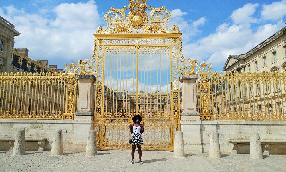 Outside the gates of Chateau de Versailles