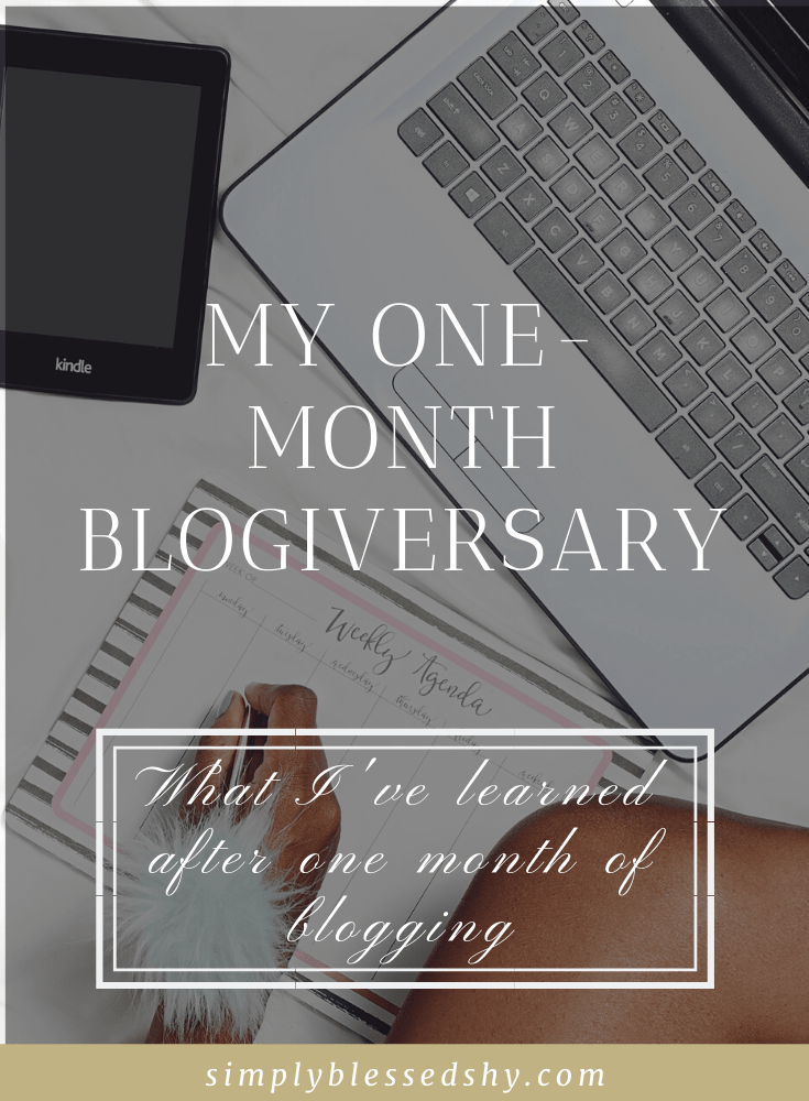 One month Blogging Anniversary