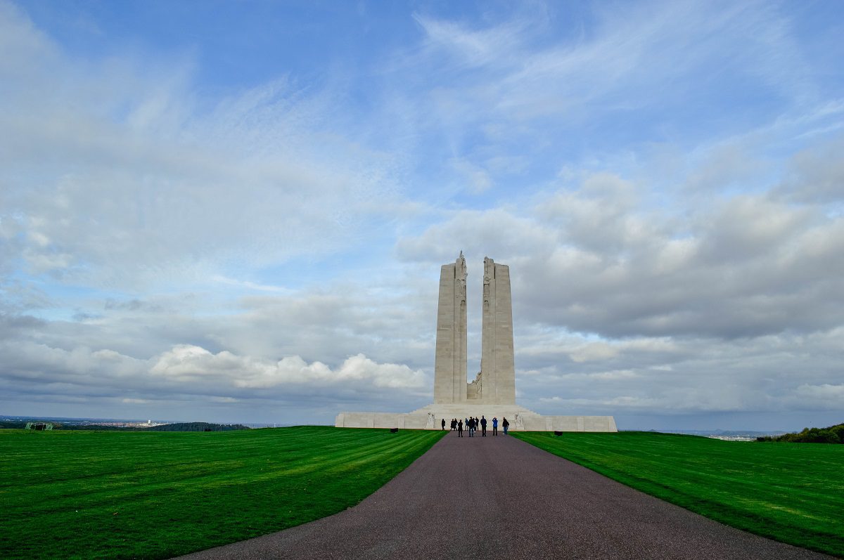 Vimy Ridge Canadian memorial in France