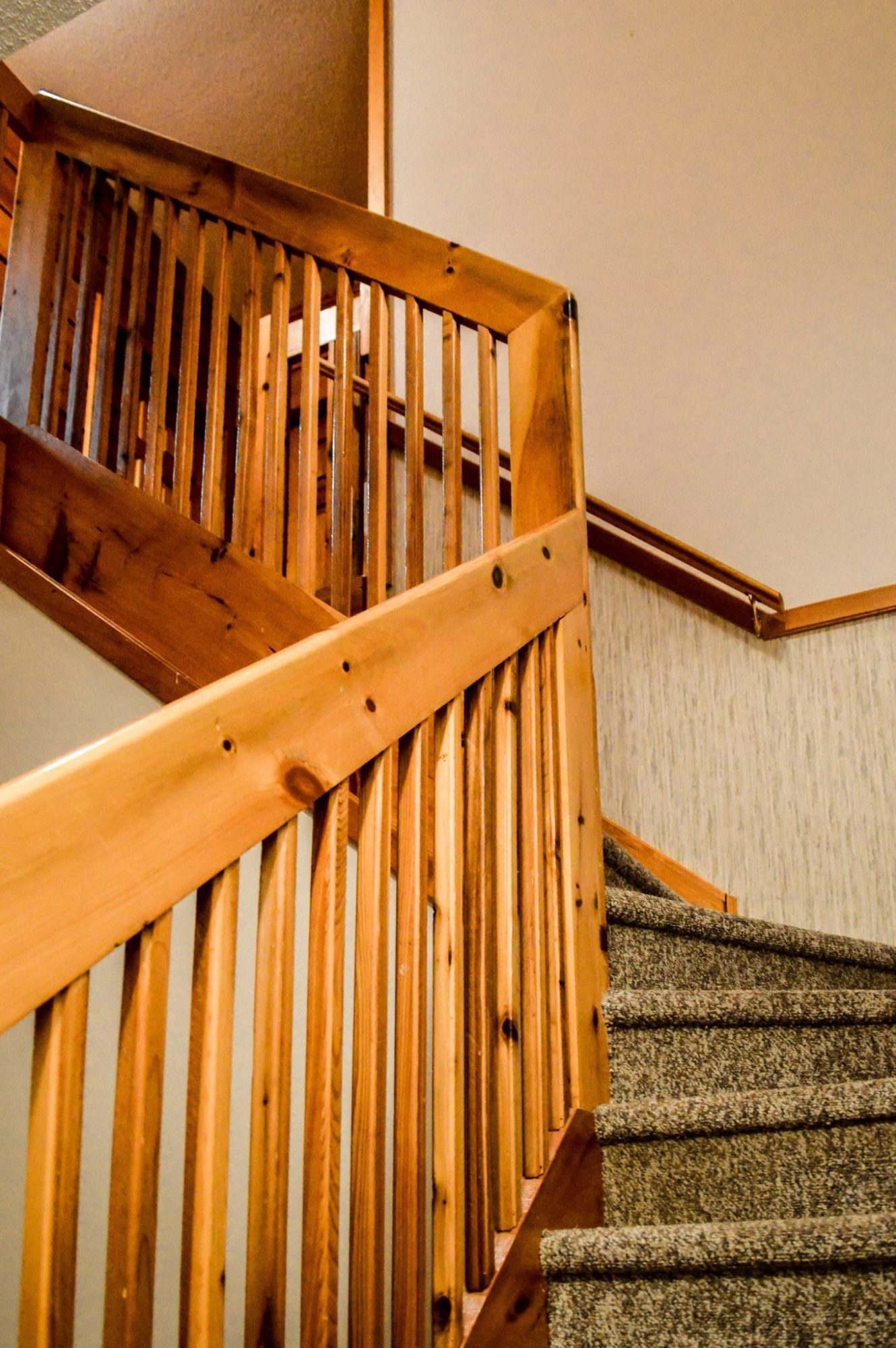 The hallway leading upstairs