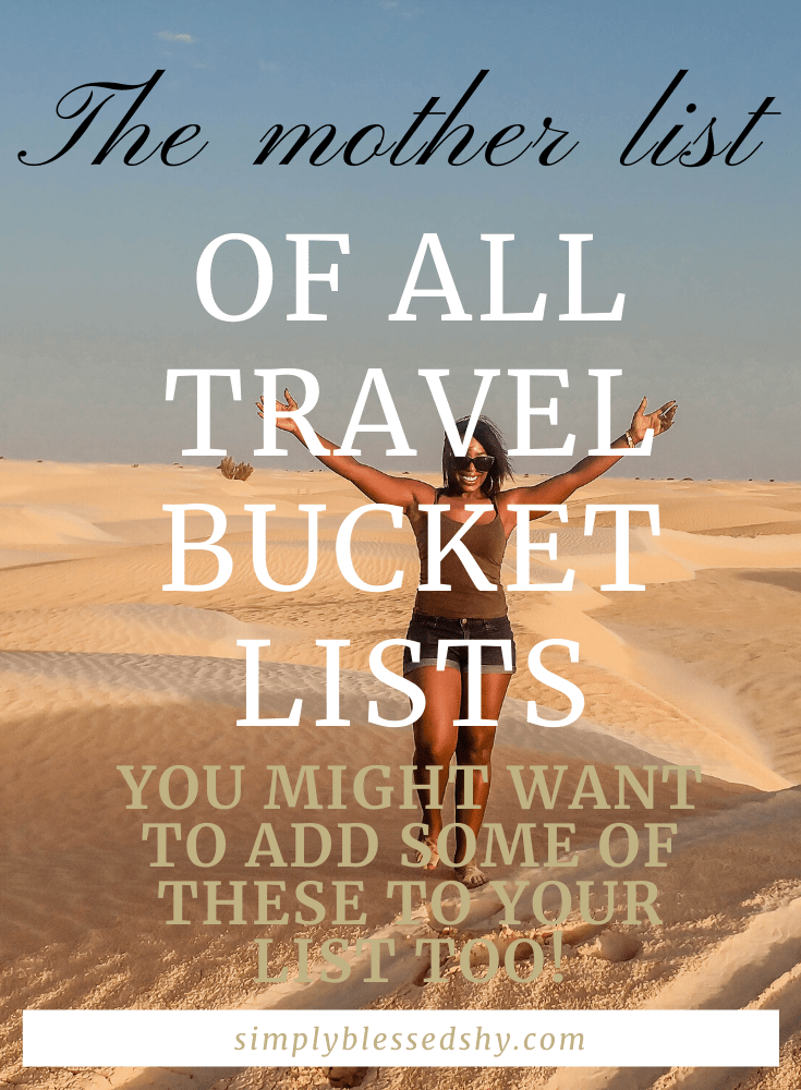 My epic travel bucket list