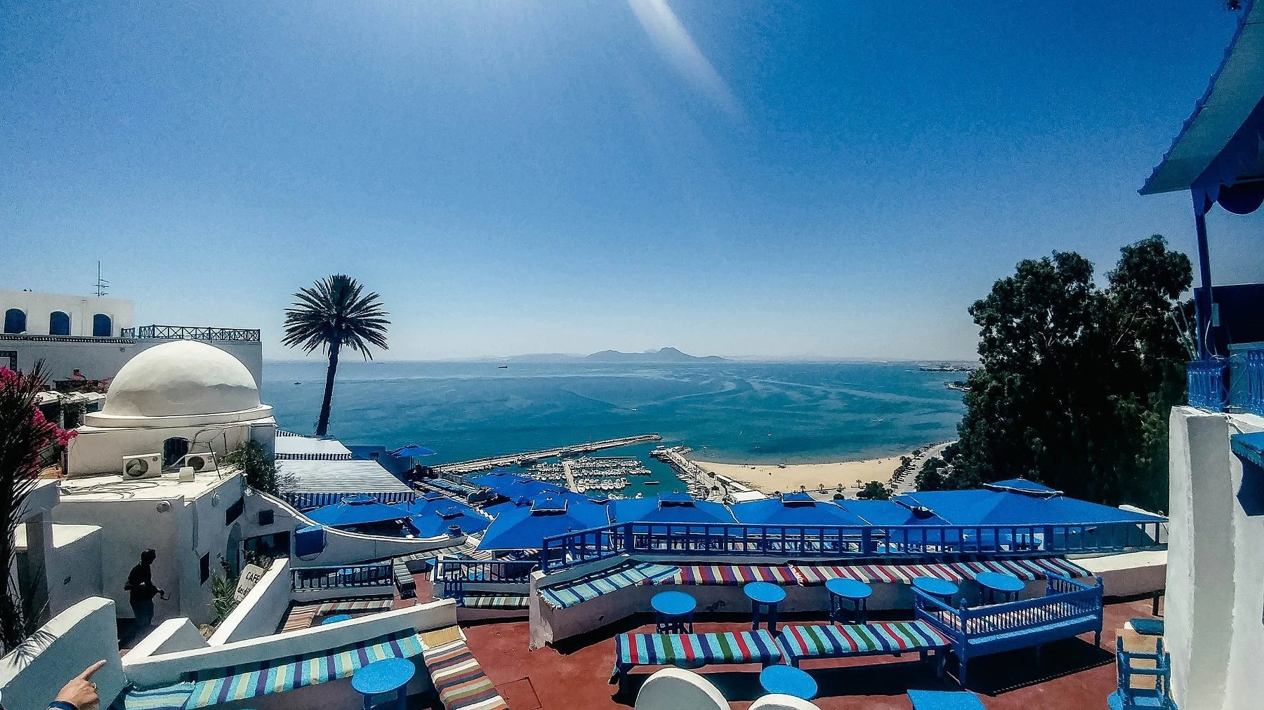 An amazing view from the famous Café des Délices in Sidi Bou Said