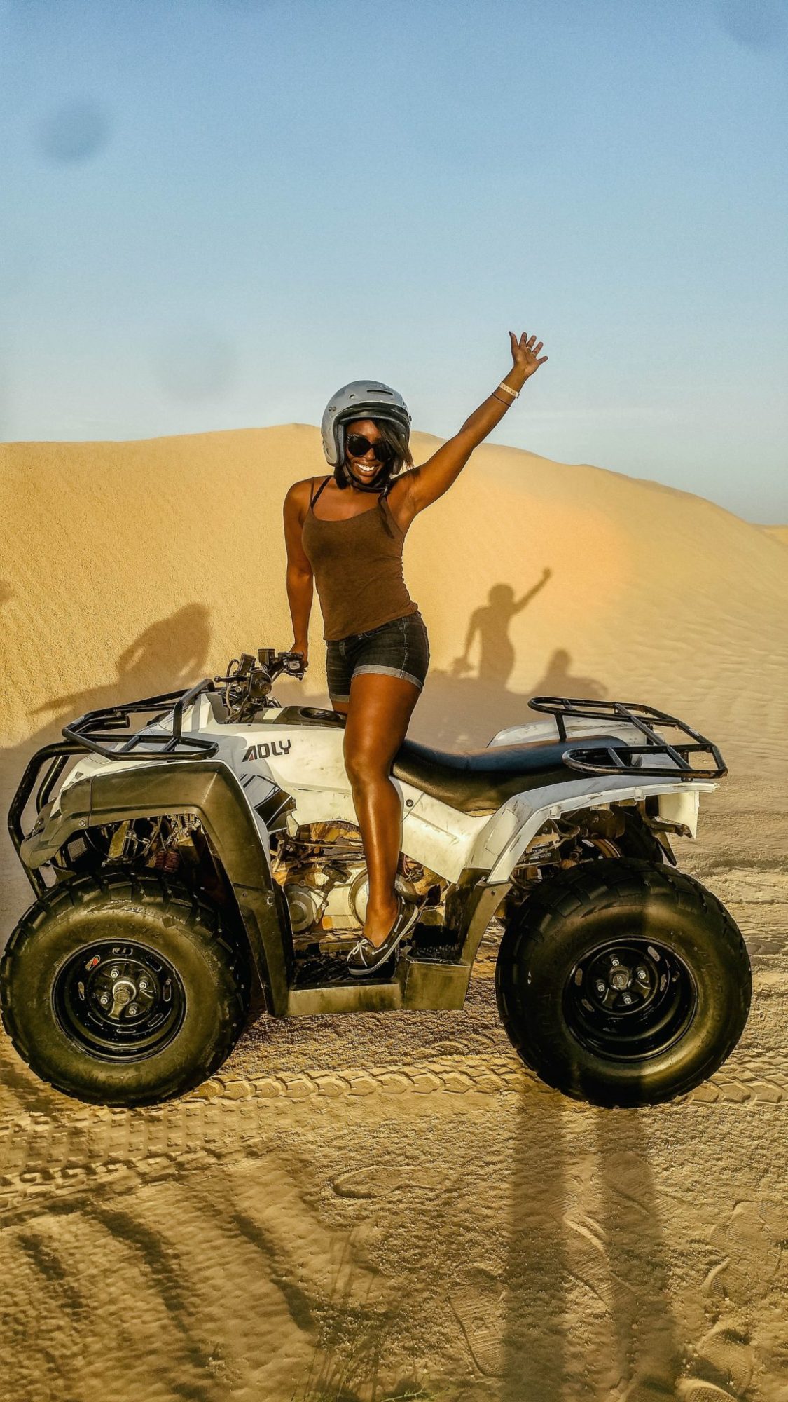 Riding the quad bikes over the sand dunes was the best and most fun experience