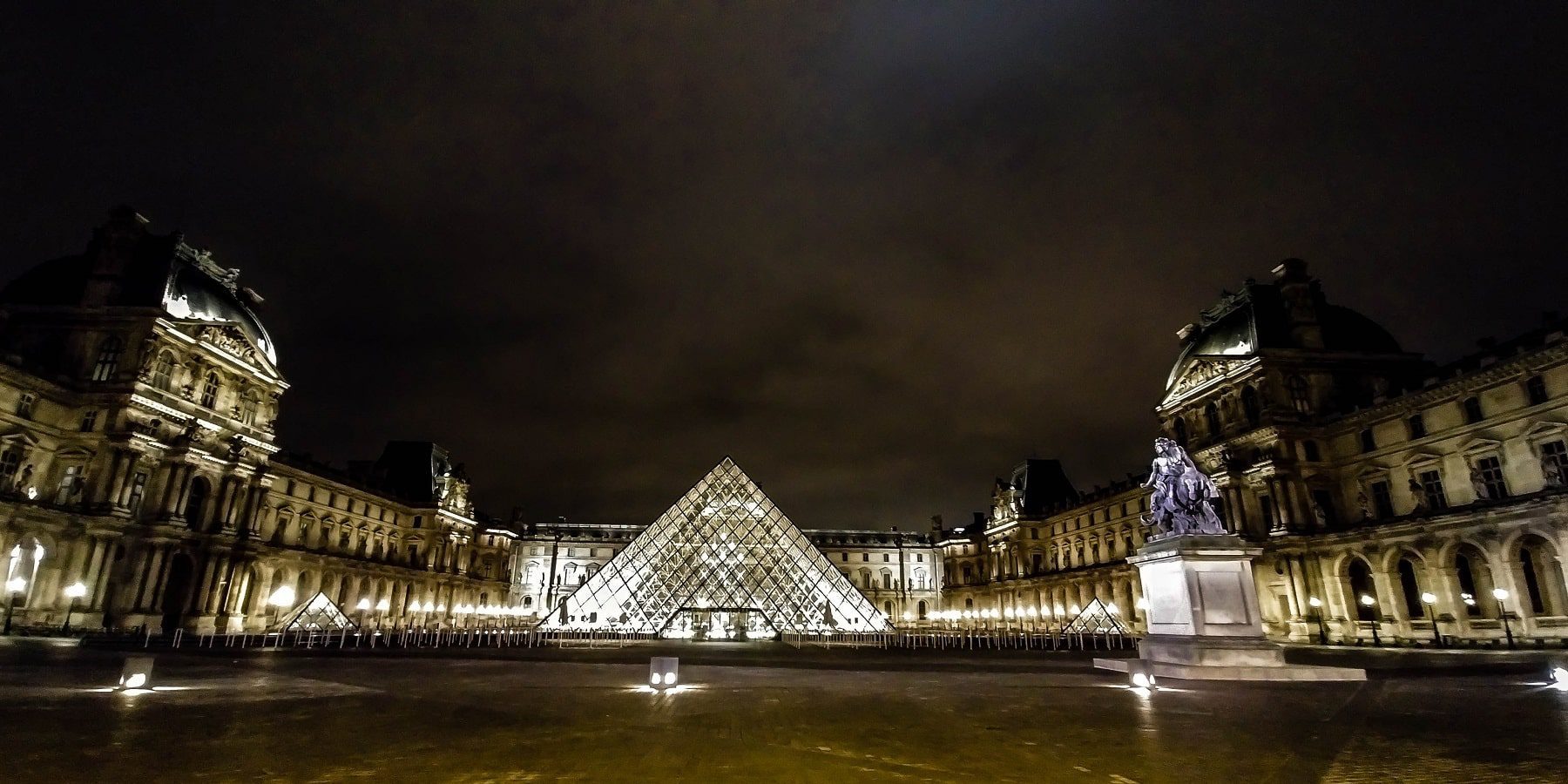 The Louvre at night