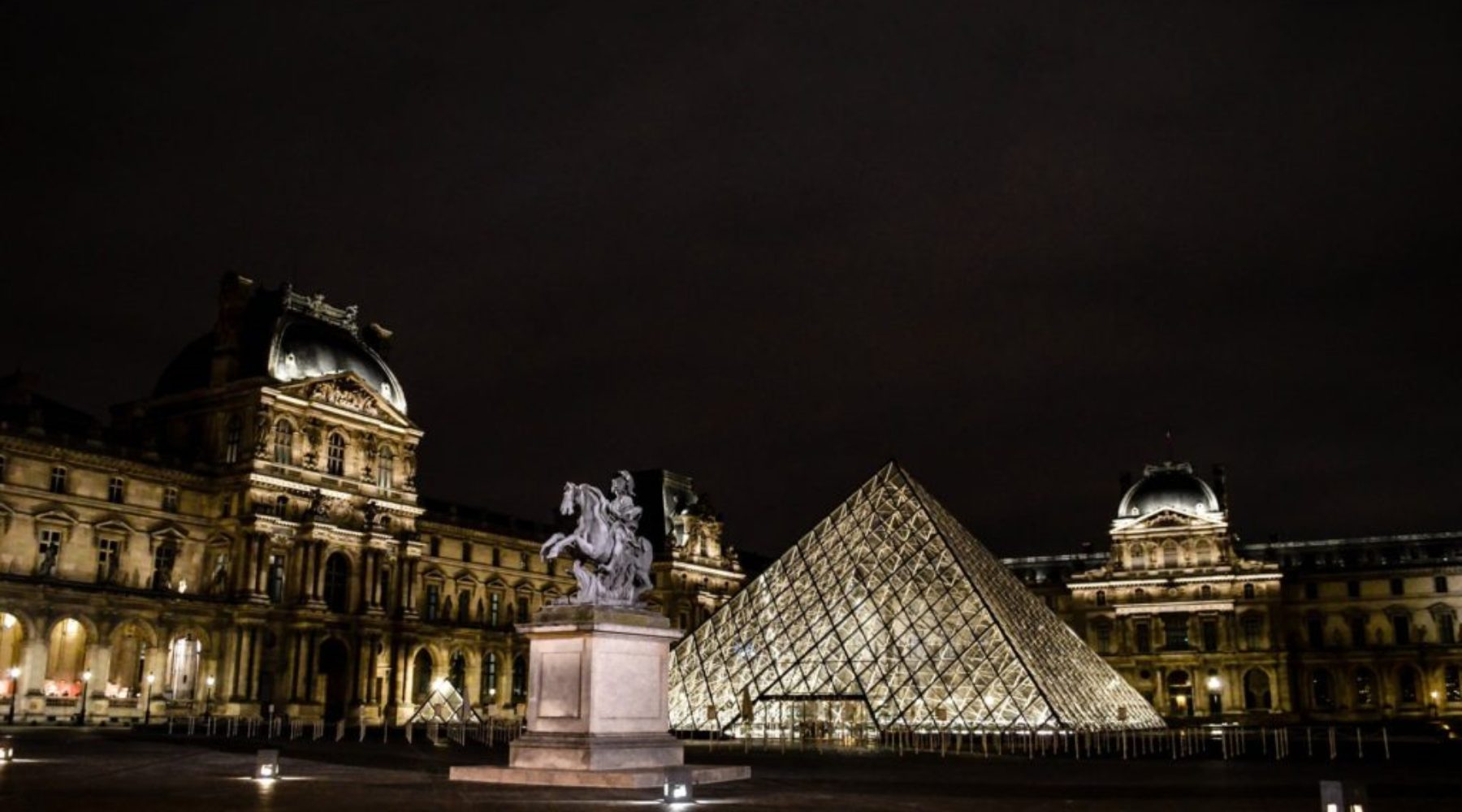 The Louvre at night