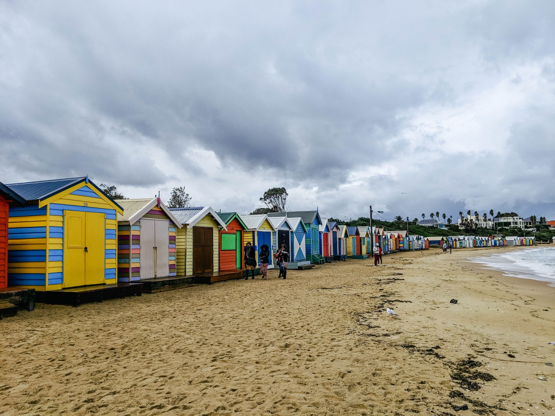 Colourful beach boxes in Melbourne, Australia
