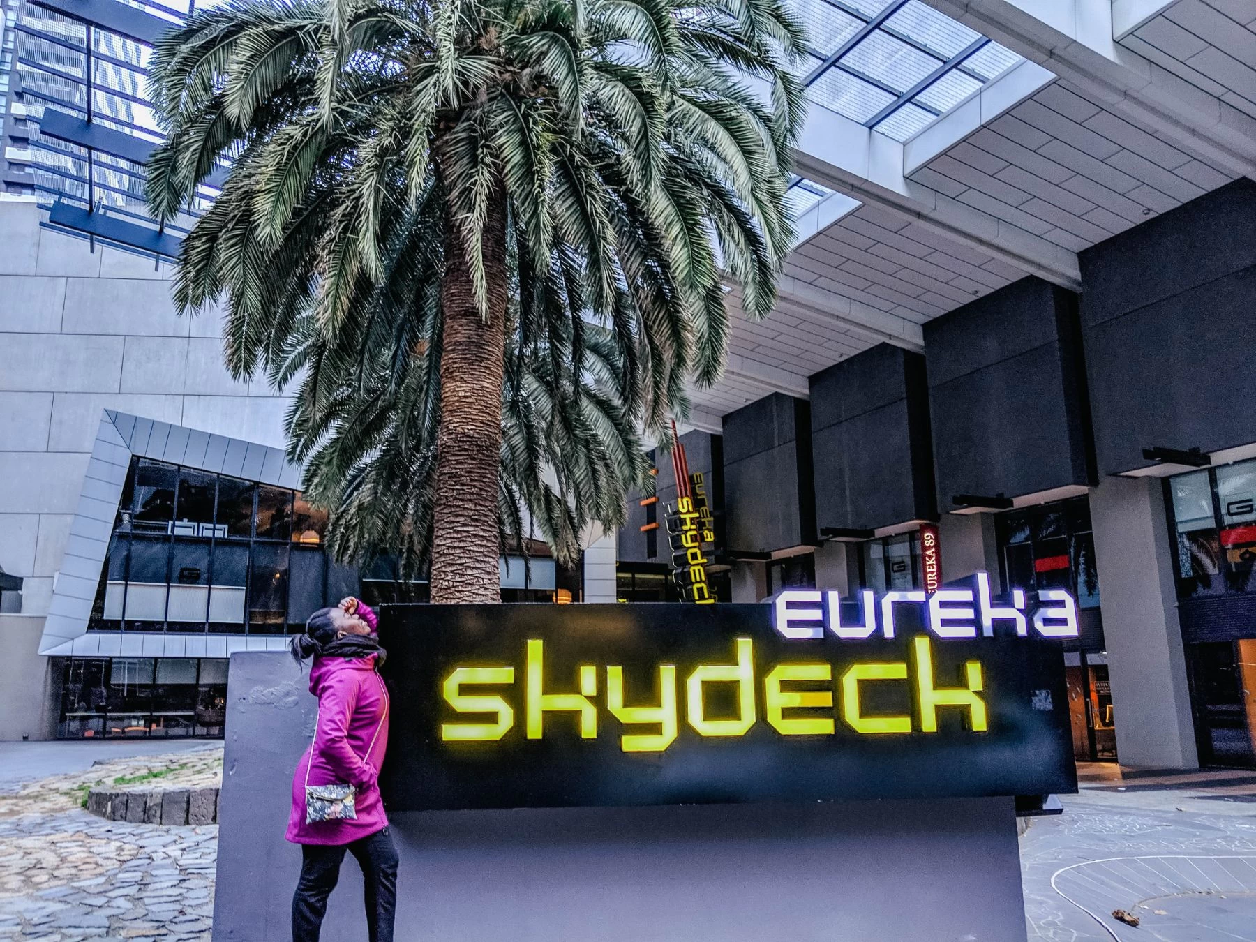 Looking up at the Eureka Skydeck in Melbourne Australia