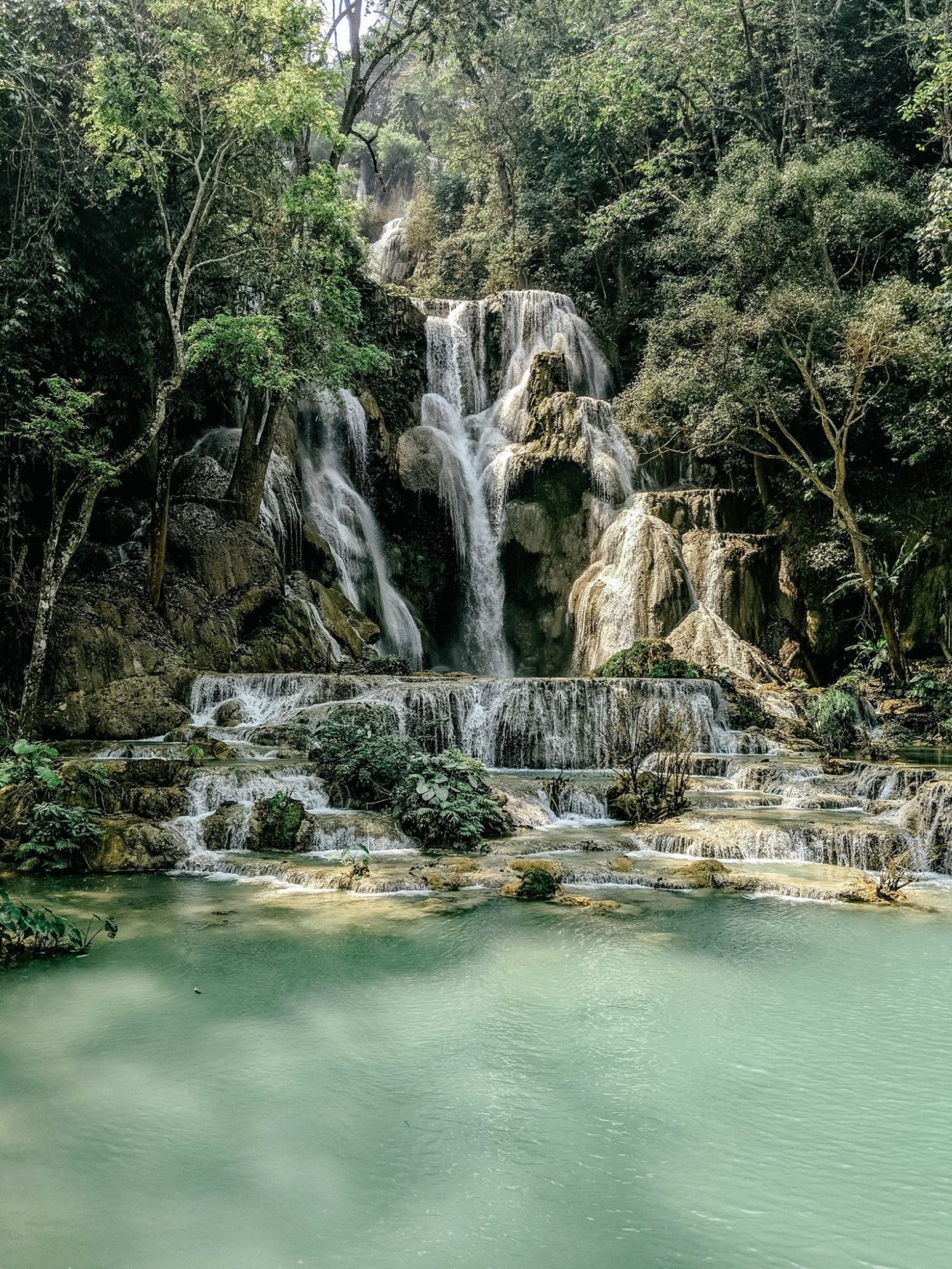 The amazingly magnificent Kuang Si Falls in Laos