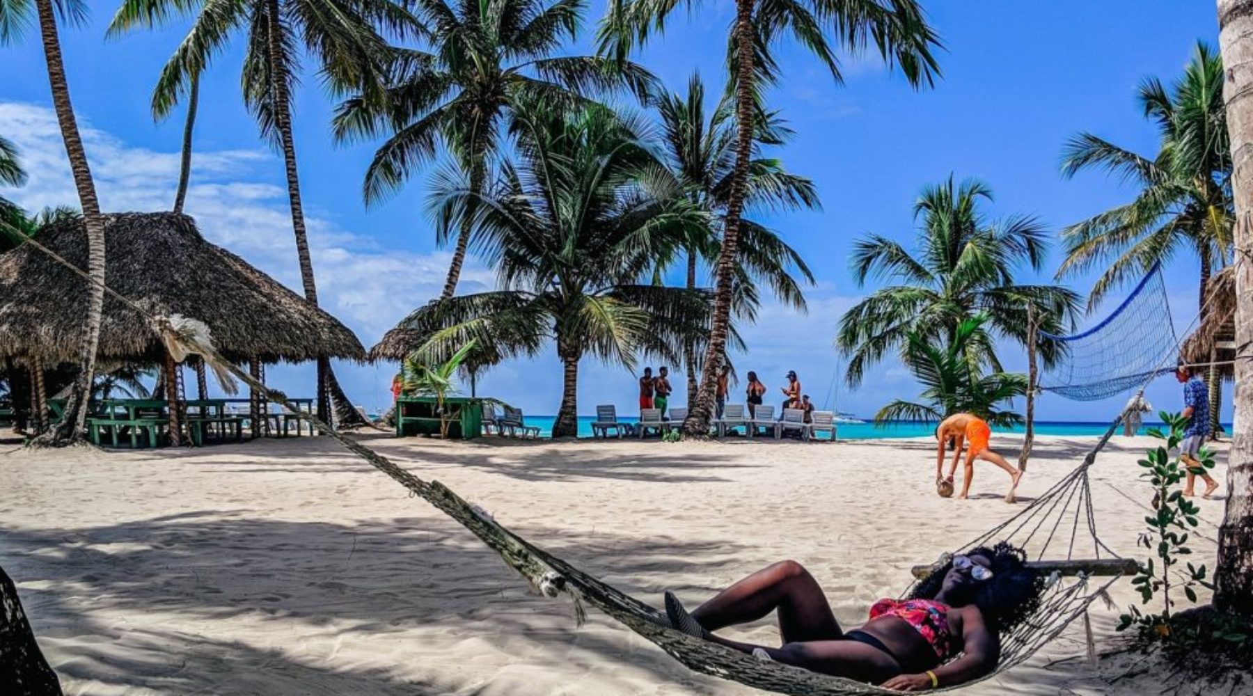 Chillin in a hammock on the island