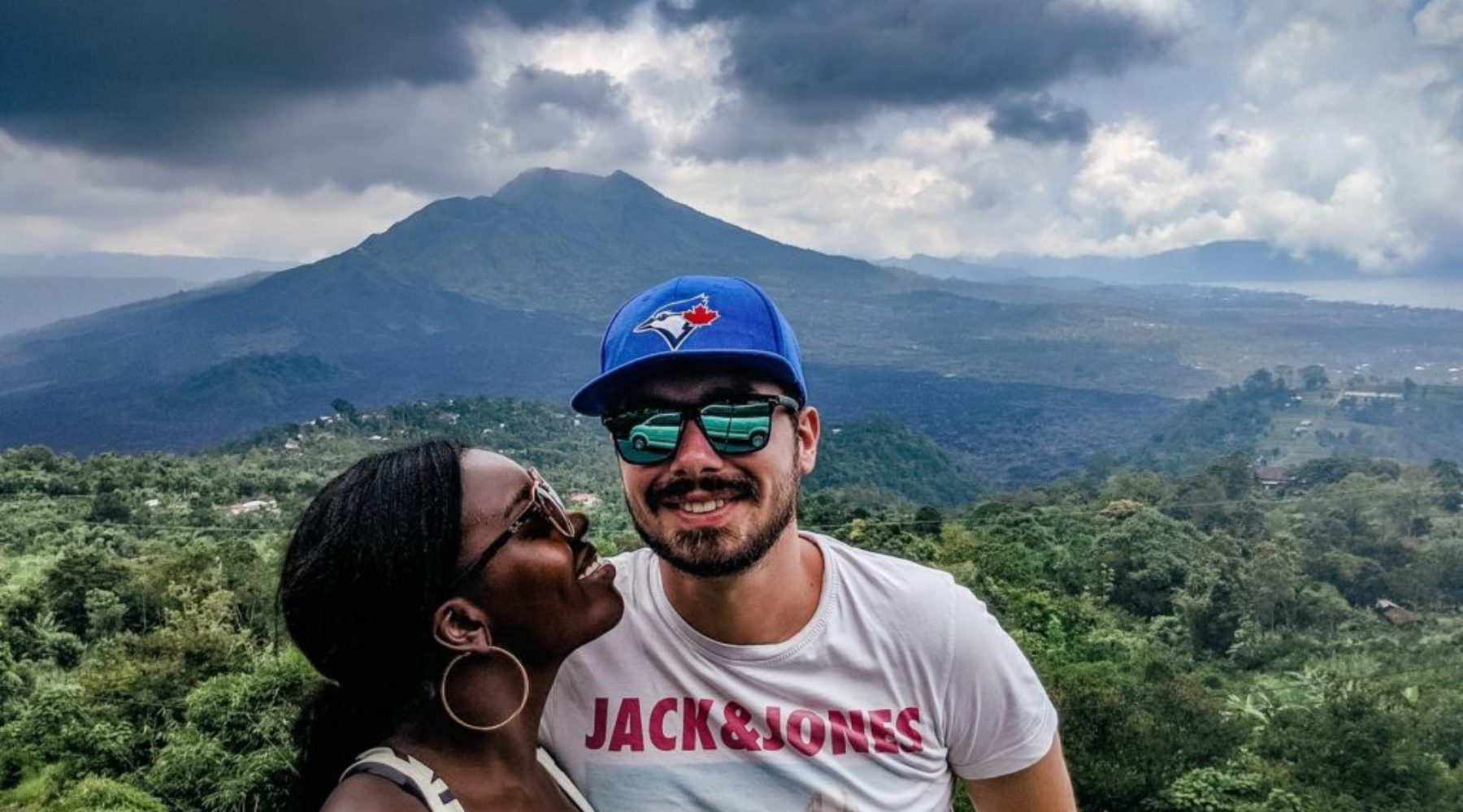 Yann and Shylo by Mount Batur