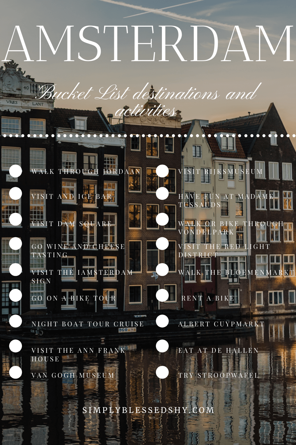 Amsterdam Bucket list checklist