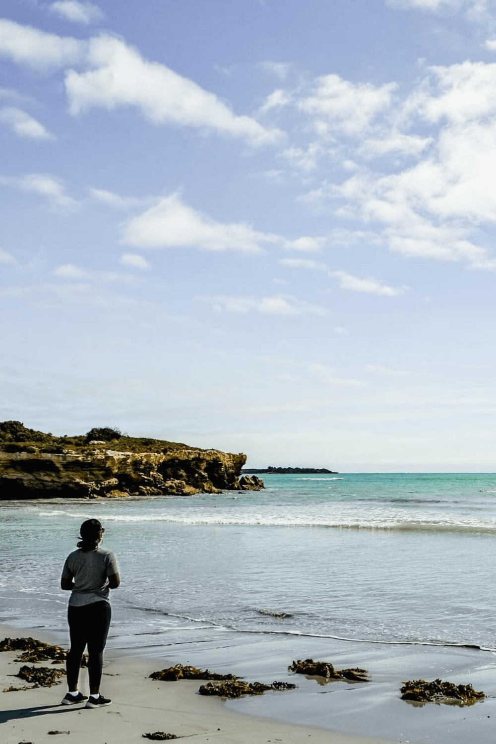 Shylo on the beach in Robe, Australia